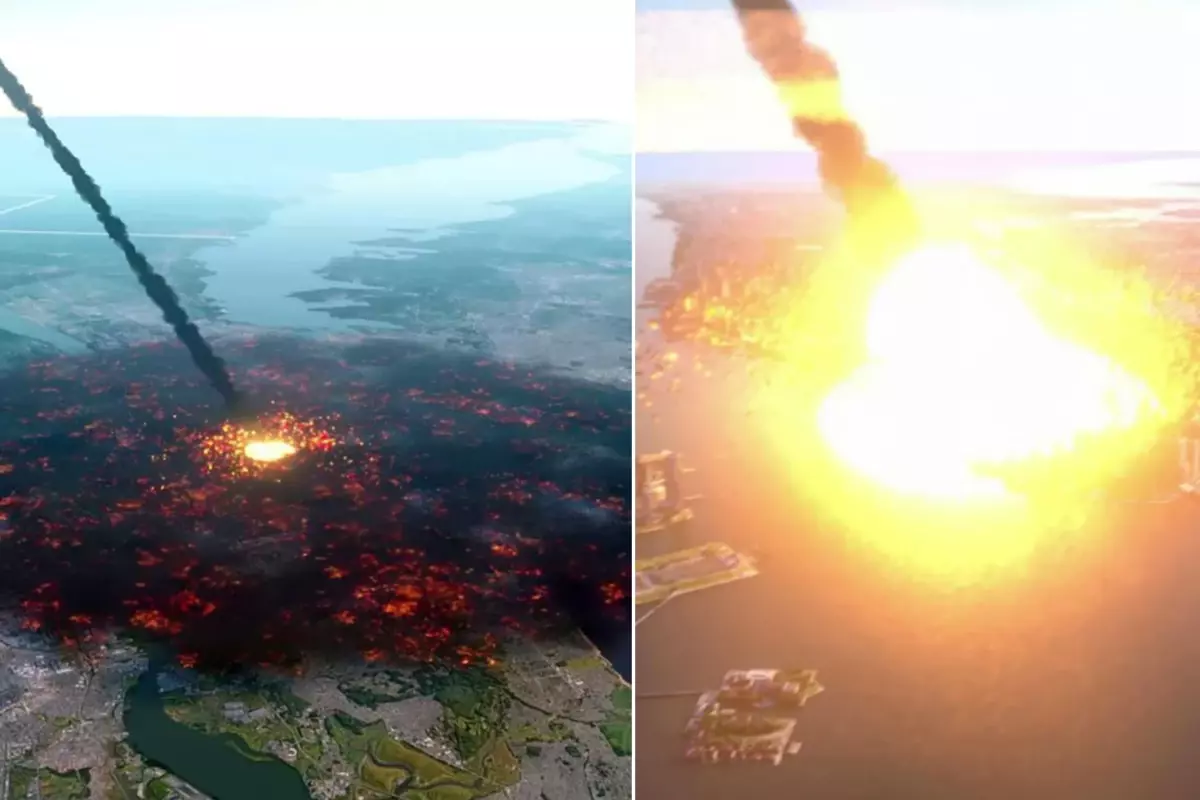 2032'de dünya'ya çarpabilecek asteroitin yıkıcı etkisi görüntülendi