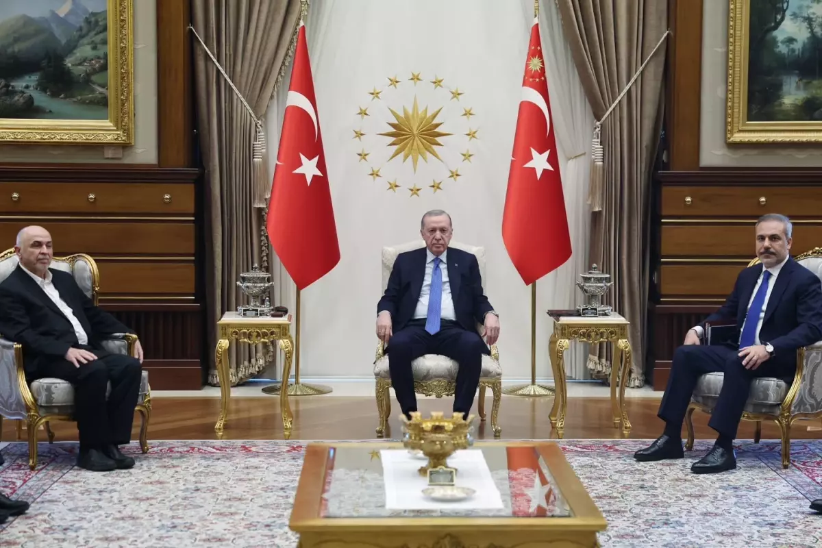 Ateşkes sonrası ilk görüşme! Erdoğan, Hamas heyetini Beştepe'de kabul etti