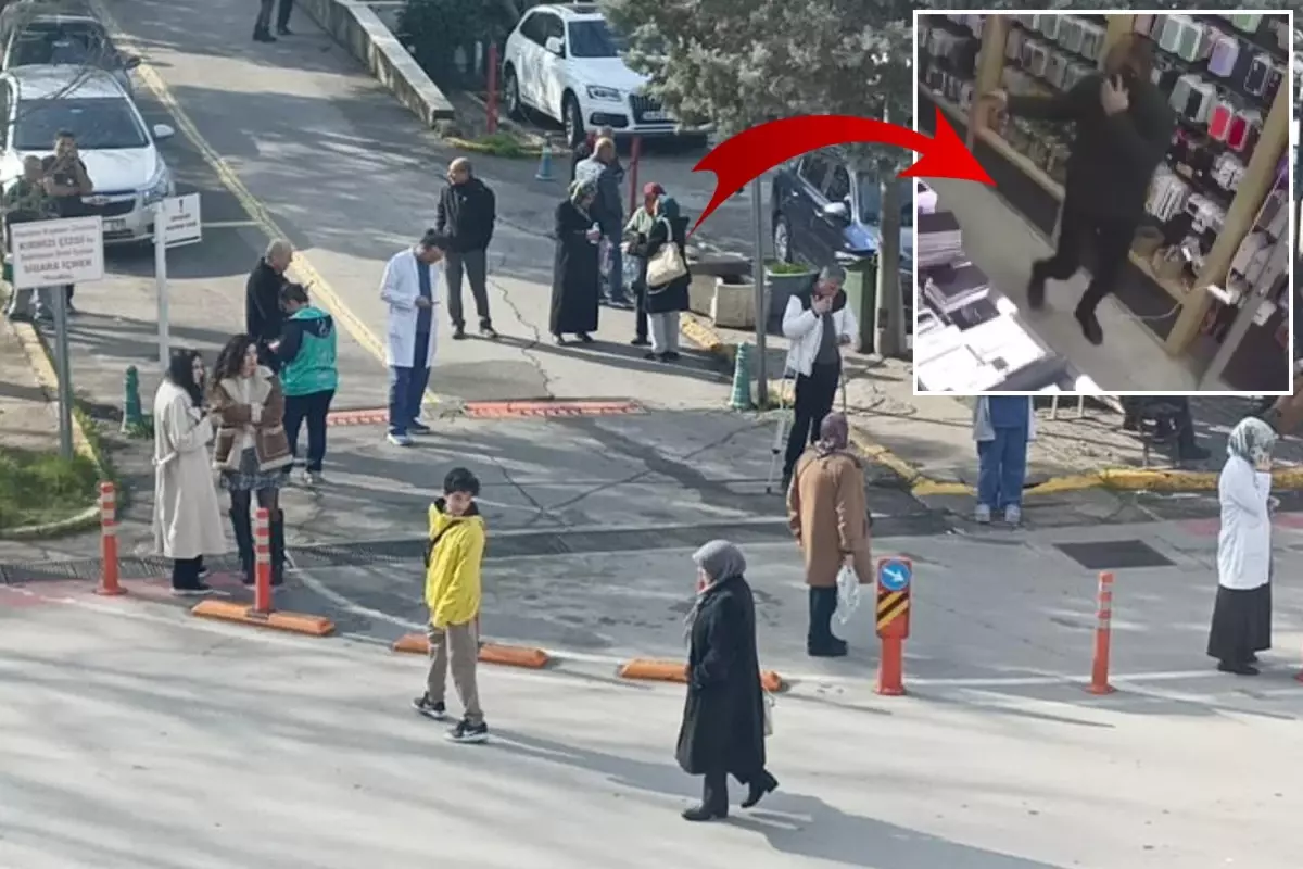 Bursa'daki deprem anı kamerada