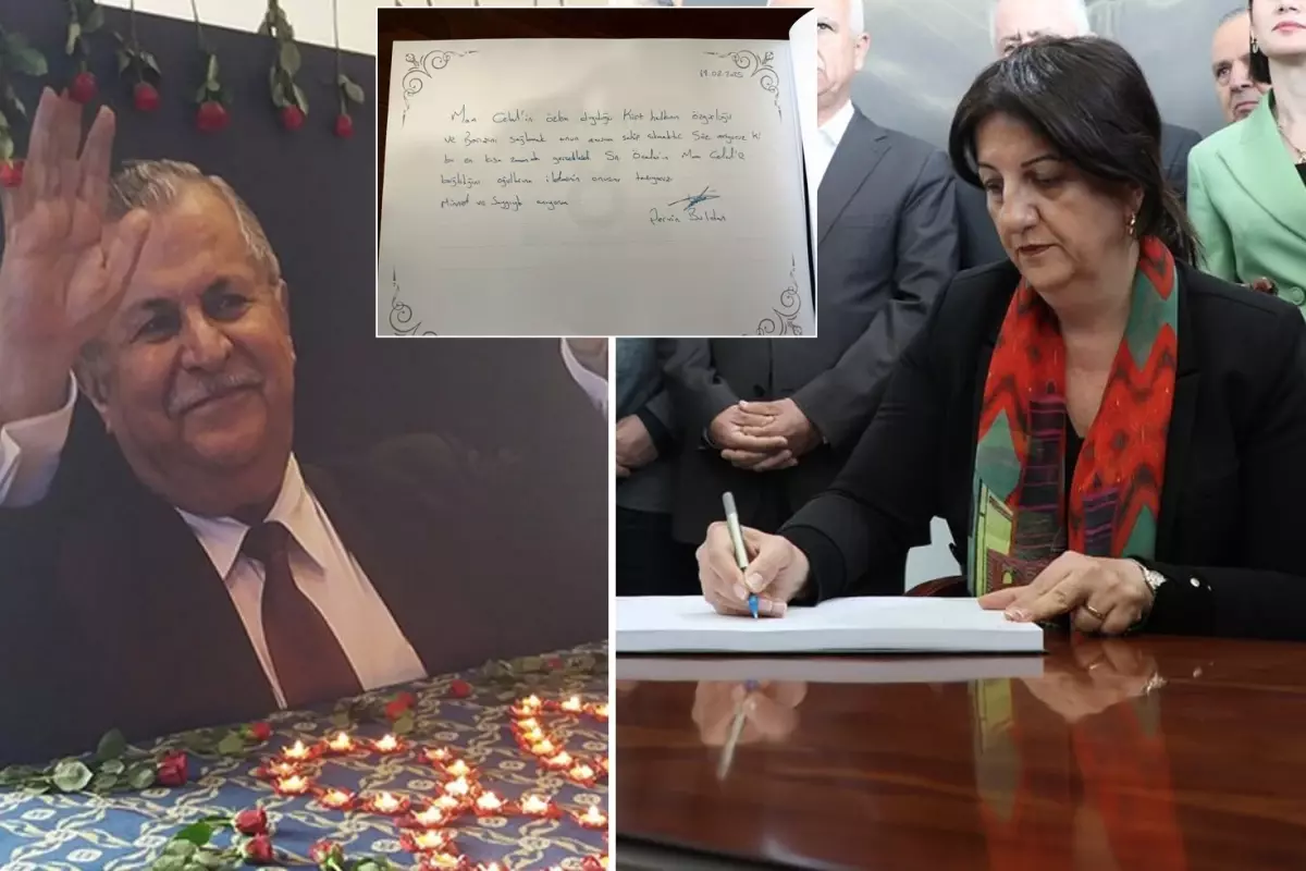 Celal Talabani'nin kabrini ziyaret eden DEM Parti İmralı heyetinden hatıra defterine Türkçe mesaj