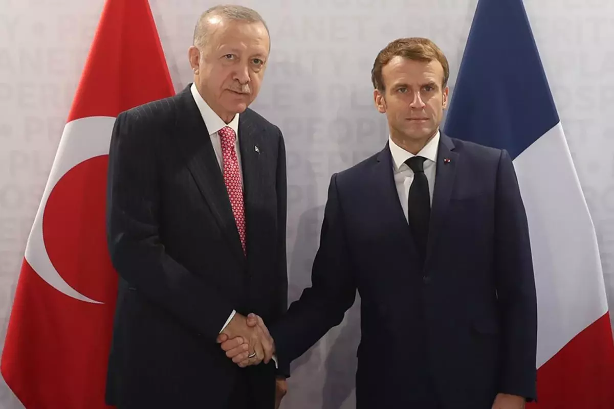 Cumhurbaşkanı Erdoğan, Fransa Cumhurbaşkanı Macron ile görüştü