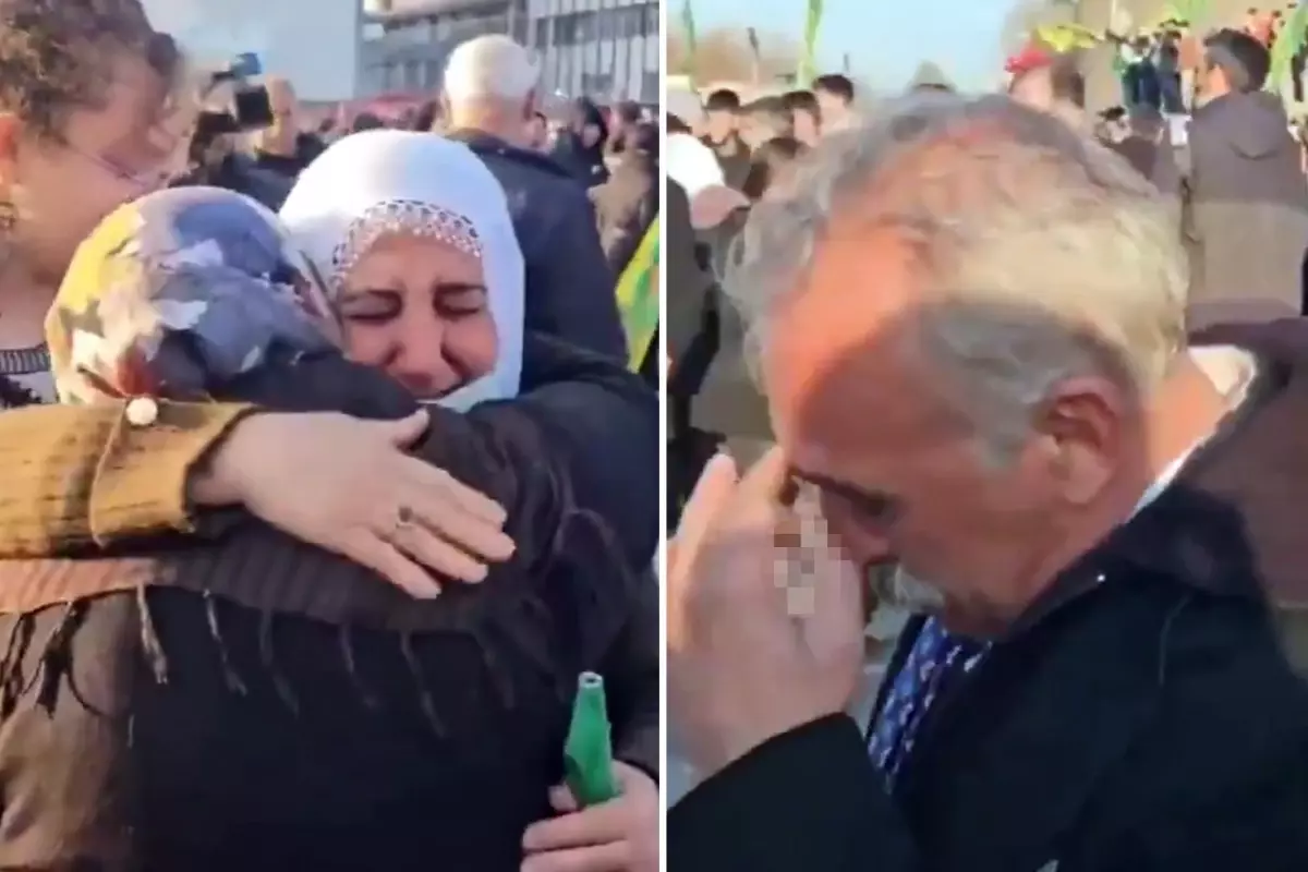 Diyarbakır'da Öcalan'ın çağrısı okunurken vatandaşların tepkisi