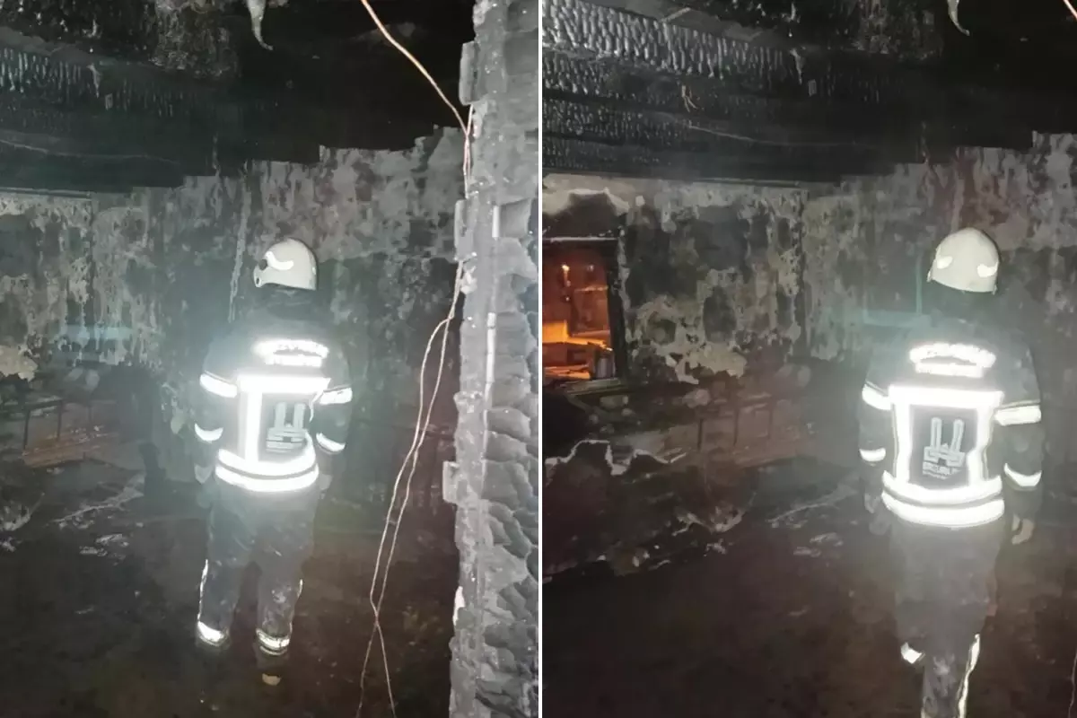 Erzurum'da çıkan yangından bir kişi hayatını kaybetti