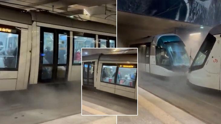 Fransa'da iki tramvay çarpıştı! Çok sayıda yaralı var