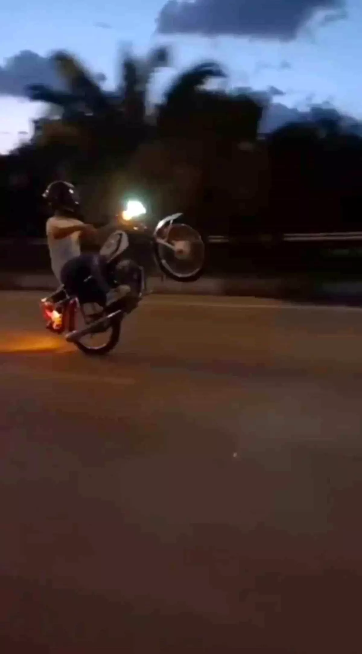 Hatay'da Motosiklet Sürücüsüne Akrobasi Cezası