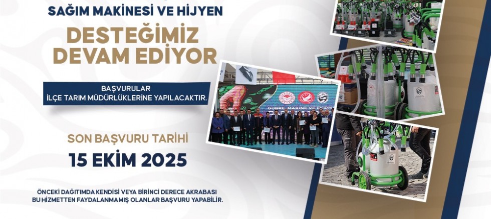 HBB’DEN ÜRETİCİYE MOBİL SÜT SAĞIM MAKİNESİ VE HİJYEN SETİ DESTEĞİ
