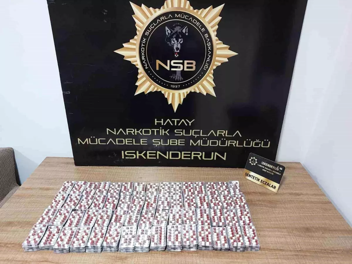 İskenderun'da Uyuşturucu Operasyonu: 3 Bin 350 Sentetik Hap Ele Geçirildi
