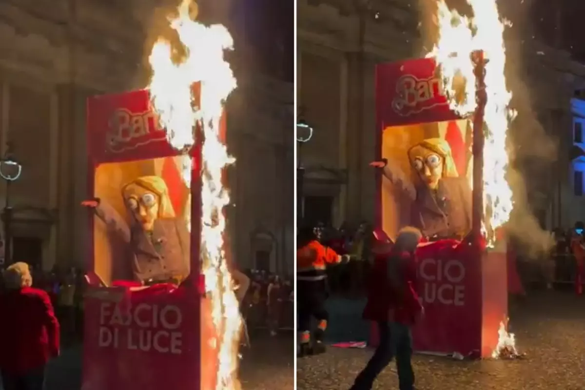 İtalya Başbakanı Meloni'nin kuklasını yaktılar