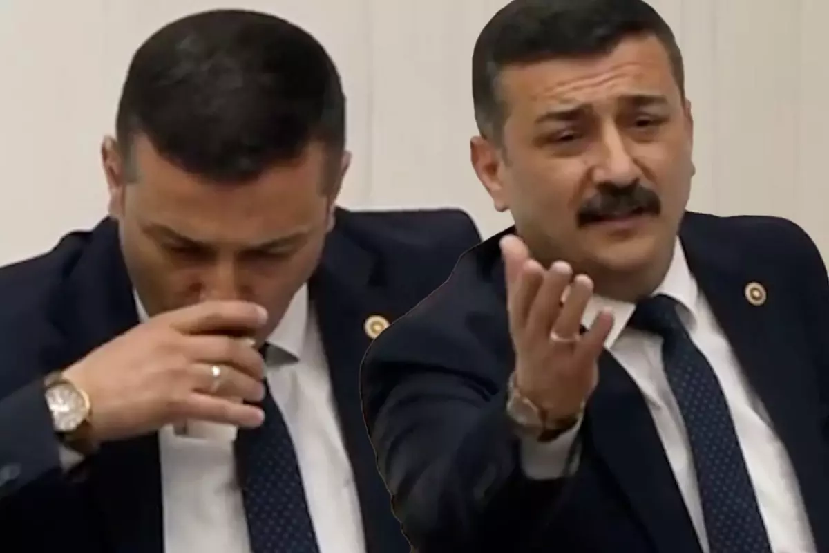 Meclis kürsüsünde su içen milletvekili, 