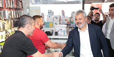 BAŞKAN ÖNTÜRK, ALTINÖZÜ ESNAFINI ZİYARET ETTİ