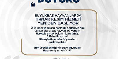 HBB’NİN TIRNAK BAKIM HİZMETİ DEVAM EDİYOR