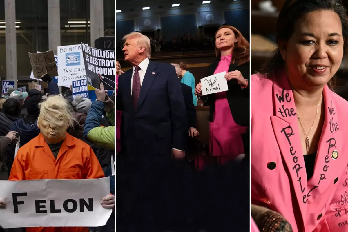 Trump'a ilk kongrede protesto şoku: ABD'de diktatör olmaz