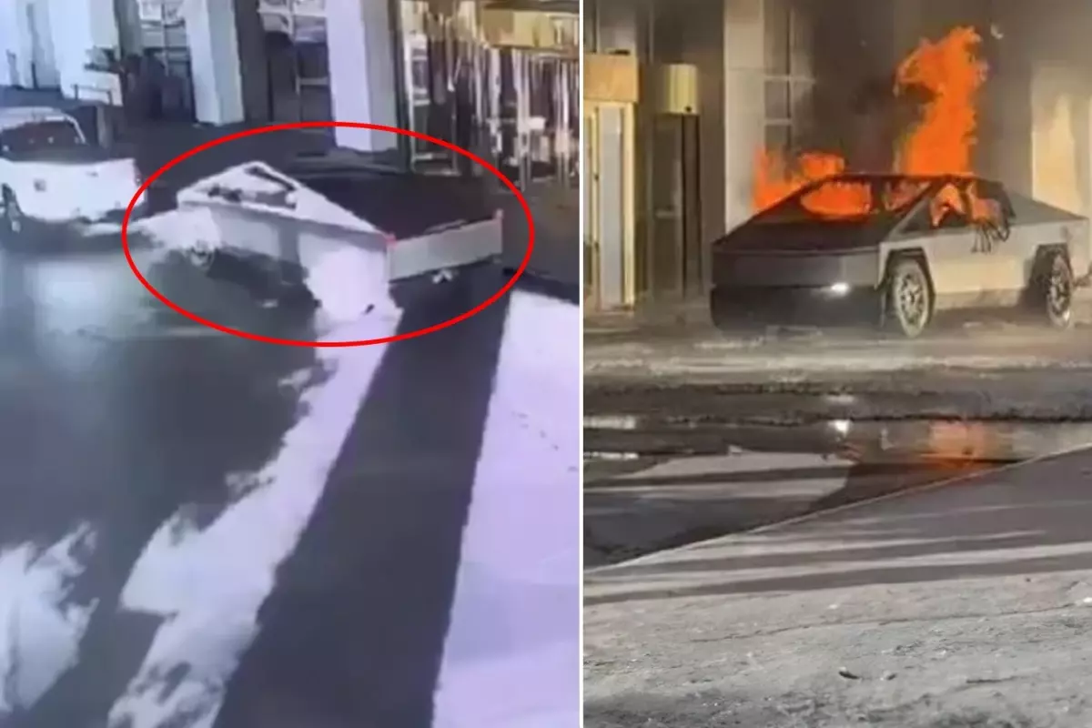 Trump'ın otelinin önündeki Cybertruck'ın patlama anı kamerada
