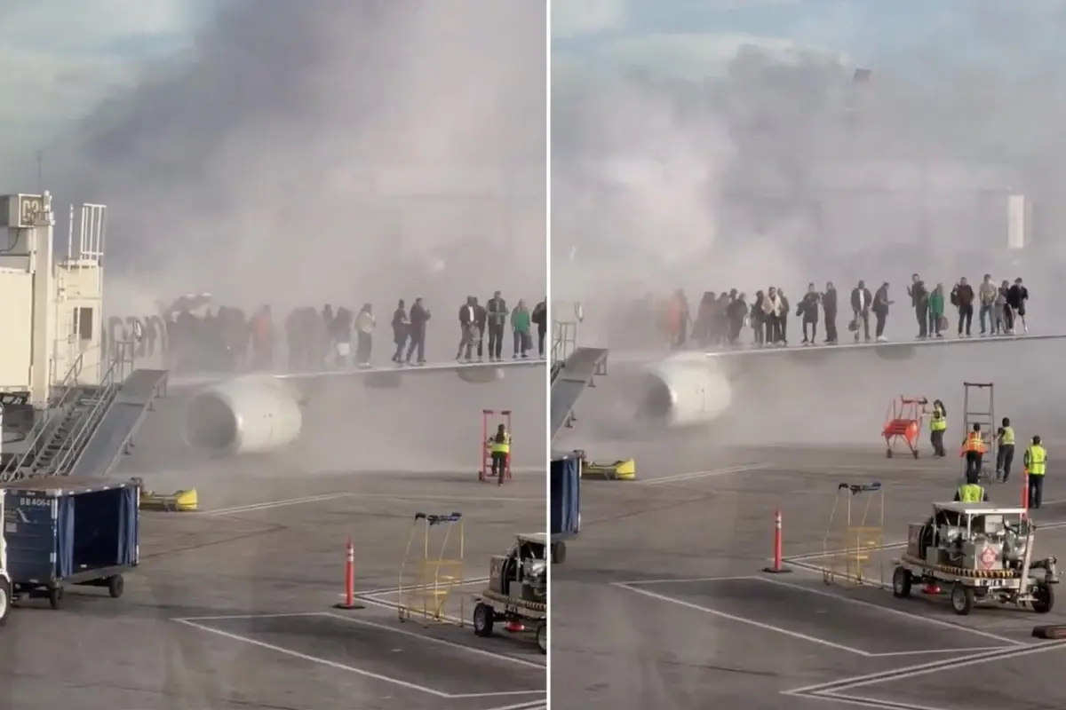 Uçak havalimanında alev aldı! Yolcular dakikalarca kurtarılmayı bekledi